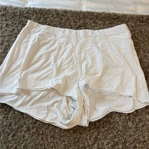Lunya white cotton sleep shorts xs